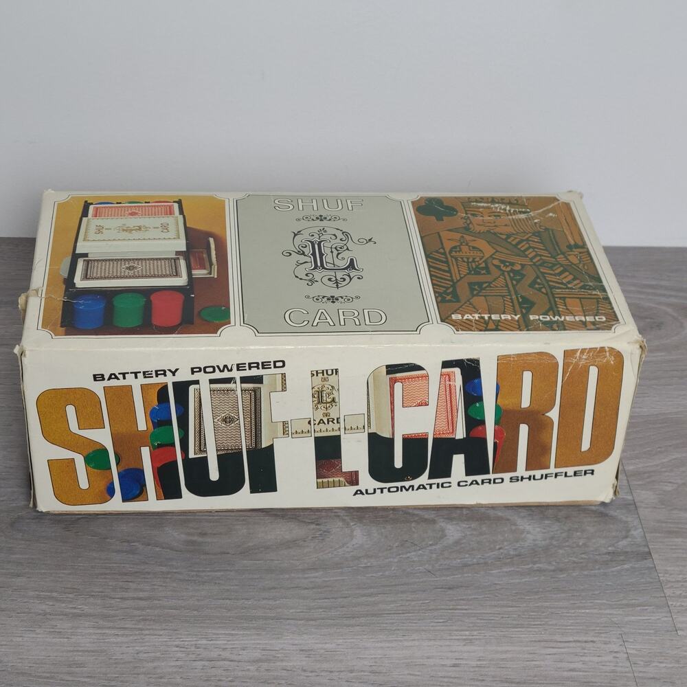 Vintage Battery Powered Automatic Card Shuffler SHUF-L-CARD by WACO Japan